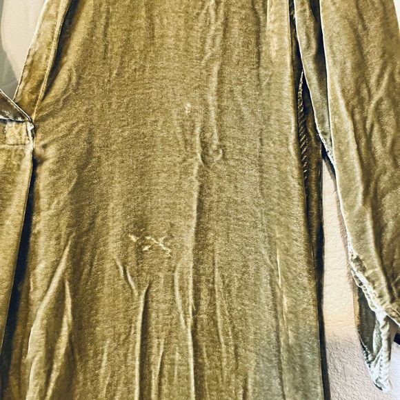 CP Shades Khaki Velvet Midi Dress - Picture 6 of 6